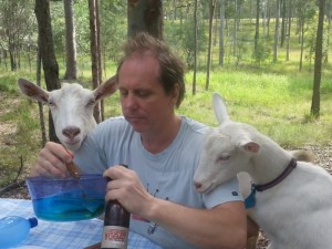 Peter having lunch